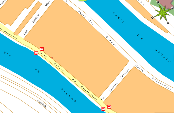 Plano de situacion dentro de Bilbao